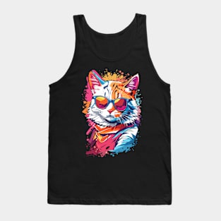 Sunglasses cat Tank Top